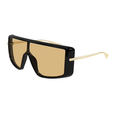 Alexander McQueen Occhiali da Sole AM0524S 004 Oro Nero Arancione Unisex 2