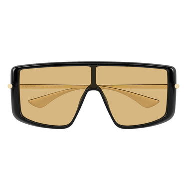 Alexander McQueen Occhiali da Sole AM0524S 004 Oro Nero Arancione Unisex