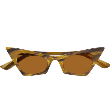 Alexander McQueen Occhiali da Sole AM0557S 003 Marrone Chiaro Marrone Donna