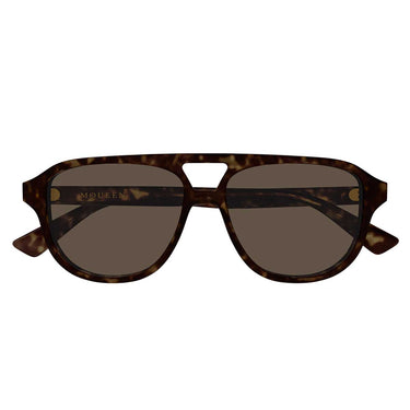 Alexander McQueen Occhiali da Sole AM0573S 002 Marrone/Marrone Unisex