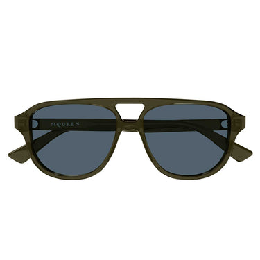 Alexander McQueen Occhiali da Sole AM0573S 004 Verde/Blu Unisex