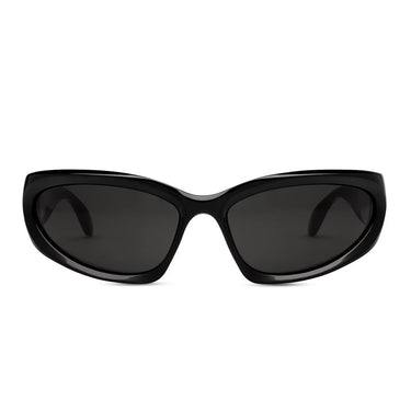 Balenciaga Okulary Przeciwsłoneczne BB0157S 001 Justin Bieber Czarny/Szary Męskie