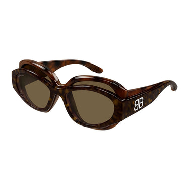 Balenciaga Occhiali da Sole BB0456S 003 Marrone Marrone Unisex 2