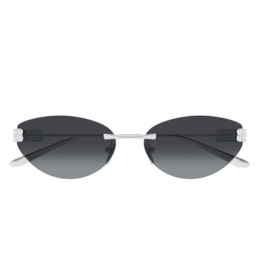 Balenciaga Occhiali da Sole BB0486S 002 Argento Grigio Fumo Donna
