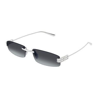 Balenciaga Occhiali da Sole BB0488S 006 Argento Grigio Uomo 2