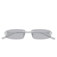 Balenciaga Occhiali da Sole BB0488S 011 Argento/Grigio Uomo