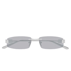 Balenciaga Occhiali da Sole BB0488S 014 Argento/Grigio Uomo