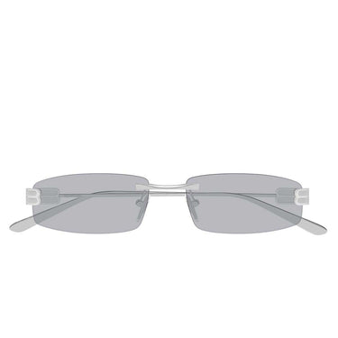 Balenciaga Occhiali da Sole BB0488S 014 Argento/Grigio Uomo