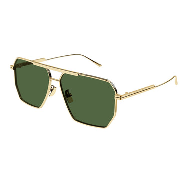 Bottega Veneta Okulary Przeciwsłoneczne BV1012S 004 Złoto/Zielony Męskie2