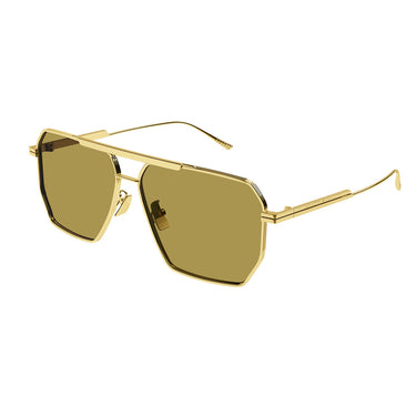 Bottega Veneta Okulary Przeciwsłoneczne BV1012S 008 Złoty/Brązowy Męskie 2