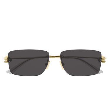 Bottega Veneta Okulary Przeciwsłoneczne BV1126S 002 Złoto/Szary Męskie
