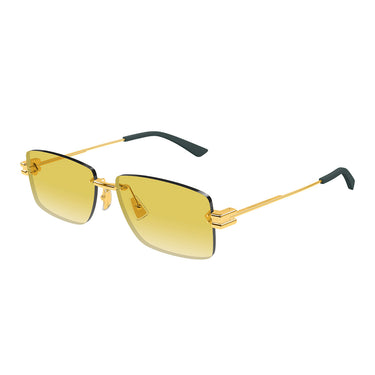 Bottega Veneta Okulary Przeciwsłoneczne BV1126S 006 Złoto/Żółty Męskie 2