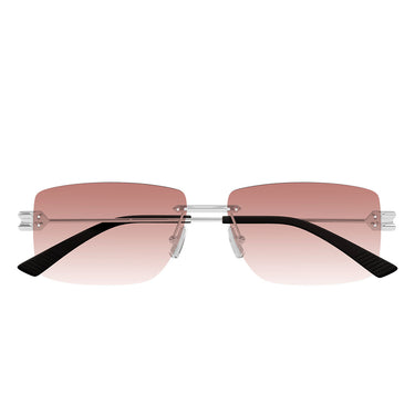 Bottega Veneta Okulary Przeciwsłoneczne BV1126S 007 Srebrny/Czerwony Męskie