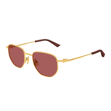 Bottega Veneta Okulary Przeciwsłoneczne BV1301S 006 Złoty/Brązowy Unisex 2