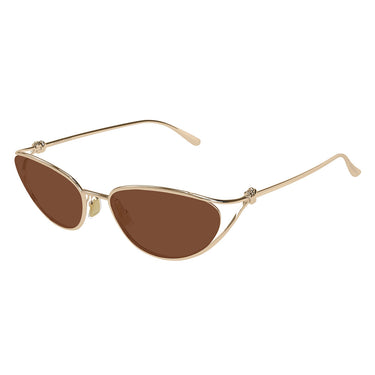 Bottega Veneta Okulary Przeciwsłoneczne BV1330S 003 Złoto-Brązowe Unisex 1