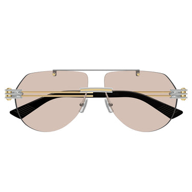 Bottega Veneta Sonnenbrille BV1342S 002 Silber/Hellbraun Unisex