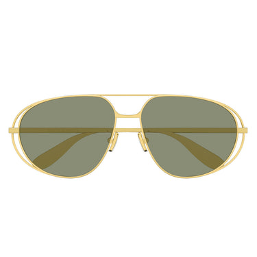 Bottega Veneta Okulary Przeciwsłoneczne BV1344S 001 Złoto-Zielony Unisex