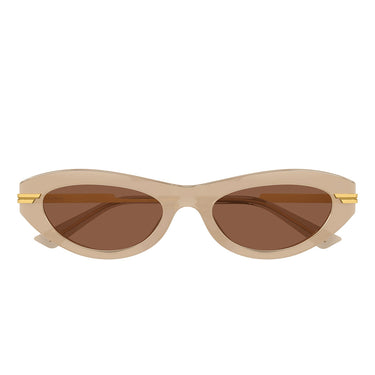 Bottega Veneta Okulary Przeciwsłoneczne BV1368S 005 Złoto/Brąz Damskie