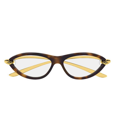 Bottega Veneta Occhiali da Sole BV1390S 008 Oro/Trasparente Donna