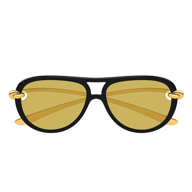 Bottega Veneta Okulary Przeciwsłoneczne BV1418S 001 Złoto/Żółty Damskie