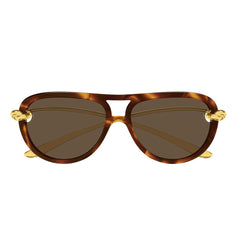 Bottega Veneta Occhiali da Sole BV1418S 007 Oro/Marrone Donna