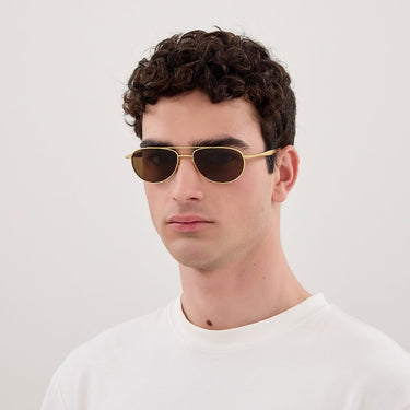 Bottega Veneta Okulary Przeciwsłoneczne BV1419S 001 Złoto Brąz Unisex 4