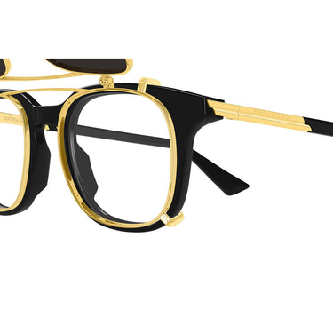 Bottega Veneta Okulary Przeciwsłoneczne BV1429S 001 Czarny Przezroczysty Z Klipsem Męskie 3