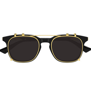Bottega Veneta Okulary Przeciwsłoneczne BV1429S 001 Czarny Przezroczysty Z Klipsem Męskie