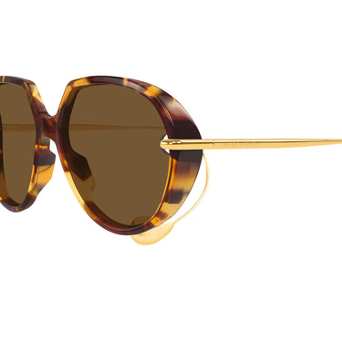 Bottega Veneta Okulary Przeciwsłoneczne BV1436S 002 Brązowy Brązowy Unisex 3