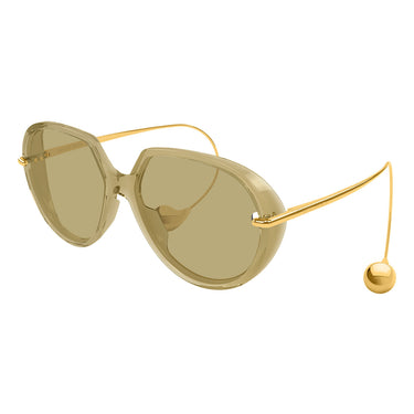 Bottega Veneta Okulary Przeciwsłoneczne BV1436S 004 Żółty Brązowy Unisex