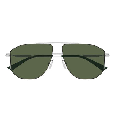 Bottega Veneta Occhiali da Sole BV1509S 004 Argento/Verde Unisex