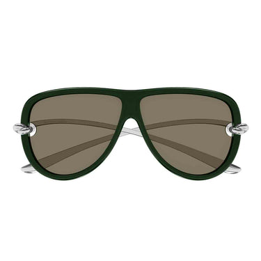Bottega Veneta Occhiali da Sole BV1513S 004 Verde Argento/Marrone Unisex