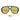 Bottega Veneta Okulary Przeciwsłoneczne BV1273S 003 Drop Aviator Czarny/Żółty Unisex