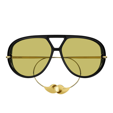 Bottega Veneta Sonnenbrille BV1273S 003 Drop Aviator Schwarz/Gelb Unisex