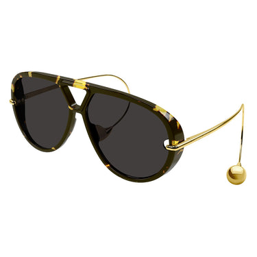 Bottega Veneta Okulary Przeciwsłoneczne BV1273S 005 Drop Aviator Havana/Grigio Scuro Unisex 2
