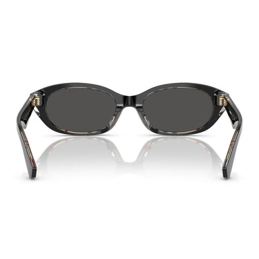 Burberry Okulary Przeciwsłoneczne BE4447D 412187 Czarny Wzór Vintage/Ciemny Szary Damskie 4