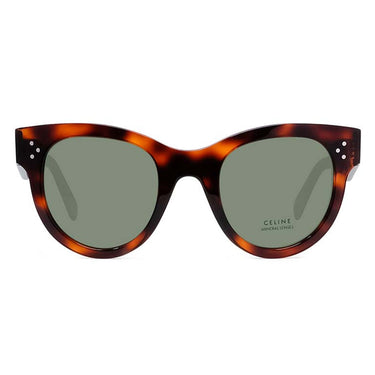 Celine Okulary Przeciwsłoneczne CL40003I 56A Havana/Zielone Damskie