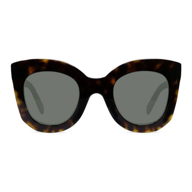 Celine Okulary Przeciwsłoneczne CL4005IN 52N Havana-Zielone Damskie