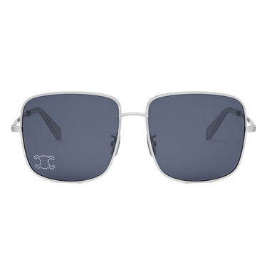 Celine Okulary Przeciwsłoneczne CL40284U 16V Triomphe Rhinestone Srebrny/Niebieski Damskie