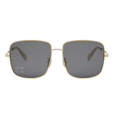 Celine Okulary Przeciwsłoneczne CL40284U 30A Triomphe Rhinestone Złoto/Szary Damskie