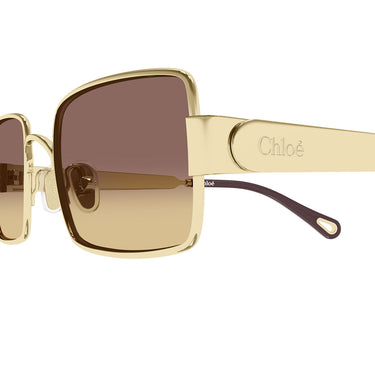 Chloé Occhiali da Sole CH0354S 002 Oro Marrone Donna 3
