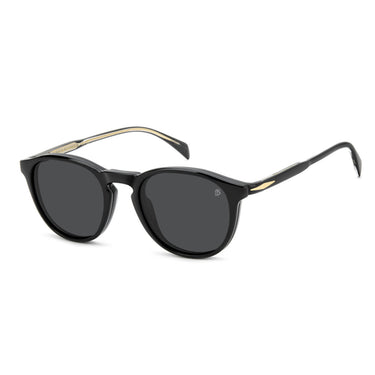 David Beckham Occhiali da Vista DB 1018 C 807M9 Nero Trasparente con Clip Polarizzata Uomo 3