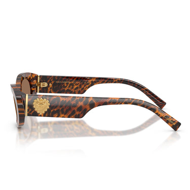Dolce & Gabbana Occhiali da Sole DG4537 347073 x Devotion Leo Trasparent Marrone Scuro Donna 2