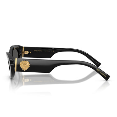 Dolce & Gabbana Occhiali da Sole DG4537 501 87 x Devotion Nero Grigio Scuro Donna 3