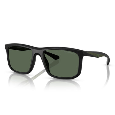 Emporio Armani Occhiali da Sole EA4234U 500171 Nero Opaco Verde Scuro Uomo 2