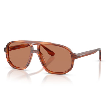 Emporio Armani Occhiali da Sole EA4263U 632973 Marrone Striato Marrone Uomo 2