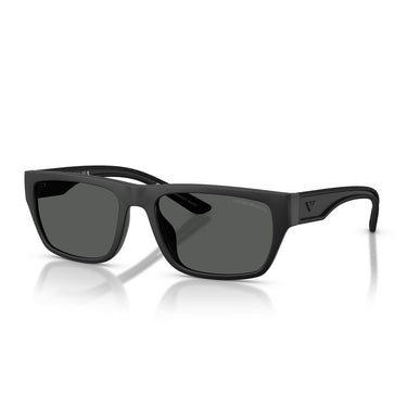 Emporio Armani Occhiali da Sole EA4267U 500187 Nero Opaco Gommato Grigio Scuro Uomo 2