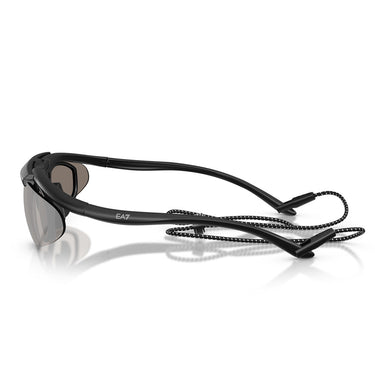 Emporio Armani Occhiali da Sole Q74010 62886G x Milano Cortina 2026 Nero Opaco/Grigio Chiaro Specchiato Argento Uomo 2