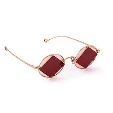 Eyepetizer Okulary Przeciwsłoneczne SQUARE C.9-9 Złoto Różowe/Różowe Gradient Unisex 2