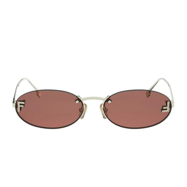 Fendi First Crystal Oro Ovale Occhiali da Sole
